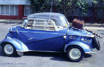 Dieser Kabinenroller geh�rte einem britischen Besucher des Museums